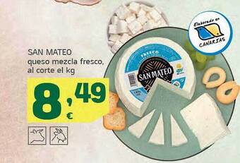 HiperDino San mateo queso mezcla fresco, al corte el kg oferta