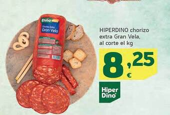 HiperDino Hiperdino chorizo extra gran vela, al corte el kg oferta