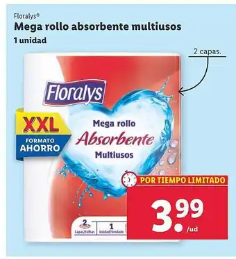 Lidl Floralys mega rollo absorbente multiusos oferta