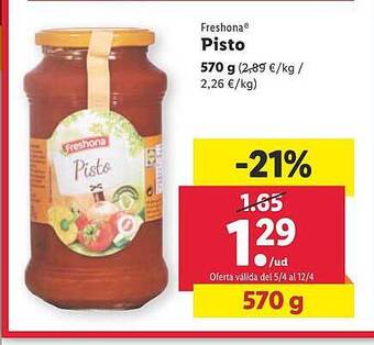 Lidl Freshona pisto oferta