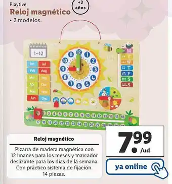 Lidl Playtive reloj magnético oferta