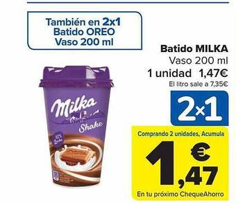 Carrefour Batido milka oferta