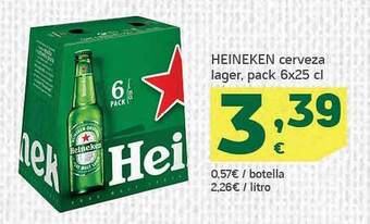 HiperDino Heineken cerveza lager oferta