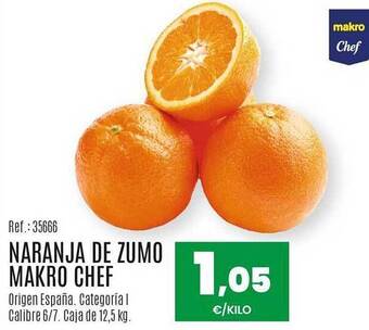 Makro Naranja de zumo makro chef oferta