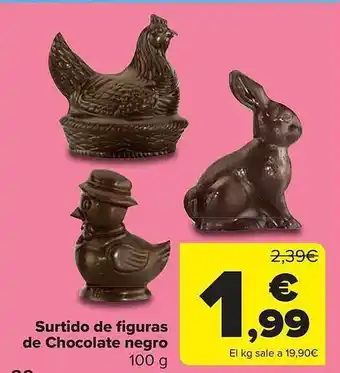 Carrefour Surtido de figuras de chocolate negro oferta