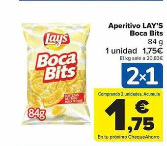 Carrefour Aperitivo lay's boca bits oferta