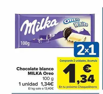 Carrefour Chocolate blanco milka oreo oferta