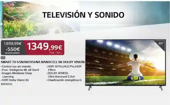 Costco Lg Smart Tv 65nano956na Nanocell 8k Dolby Vision oferta