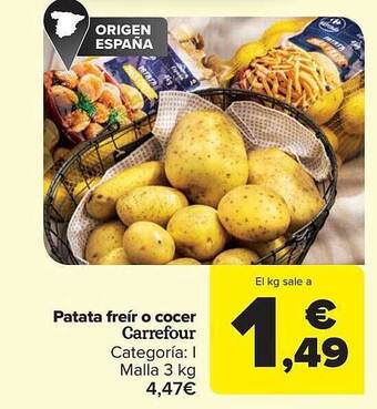 Carrefour Patata freír o cocer carrefour oferta
