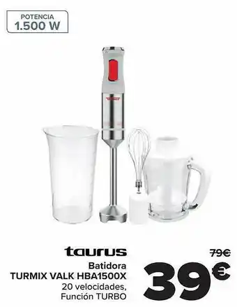 Carrefour Taurus batidora turmix valk hba1500x oferta