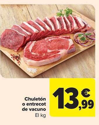 Carrefour Chuletón o entrecot de vacuno oferta