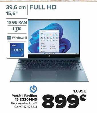 Carrefour Hp portátil pavilion 15-eg2014ns oferta