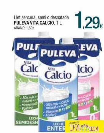 Condis Llet sencera semi o desnatada puleva vita calcio oferta