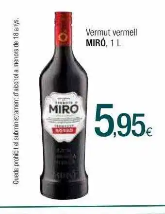 Condis Vermut vermelll miró oferta