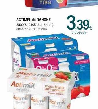 Condis Actimel de danone sabors oferta
