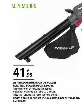 Fes Més Aspirador bufador de fulles elèctric power plus 3.300w oferta