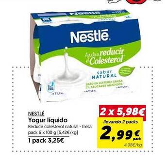 Hiper Usera Nestlé yogur liquido oferta