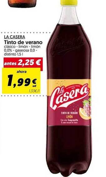 Hiper Usera La casera tinto de verano oferta