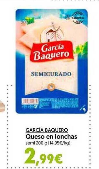 Hiper Usera Garcia baquero queso en lonchas oferta
