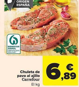 Carrefour Chuleta de pavo al ajillo carrefour oferta