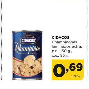 Alimerka Cidacos champiñones laminados extra oferta