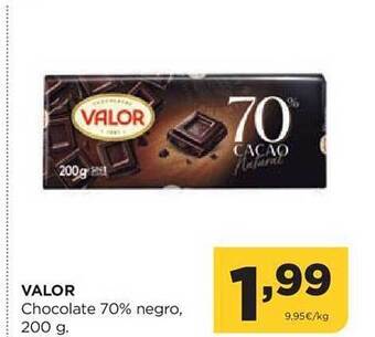 Alimerka Valor chocolate 70% negro oferta