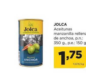 Alimerka Jolca aceitunas manzanilla rellenas de anchoa oferta