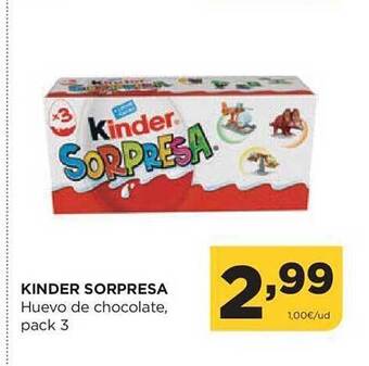 Alimerka Kinder sorpresa huevo de chocolate oferta