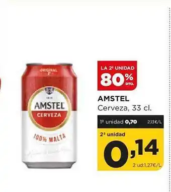 Alimerka La 2a unidad 80% dto. amstel cerveza oferta