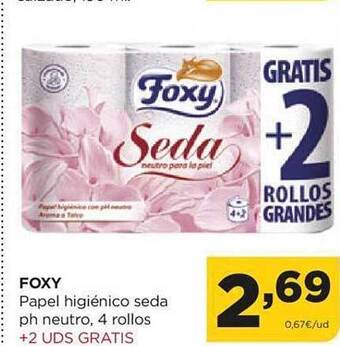 Alimerka Foxy papel higiénico seda ph neutro oferta