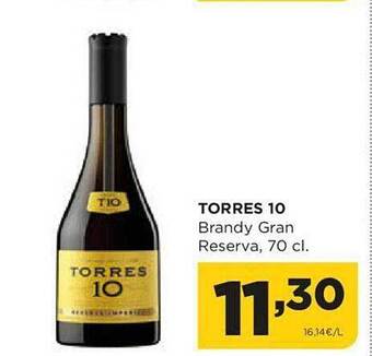 Alimerka Torres 10 brandy gran reserva oferta