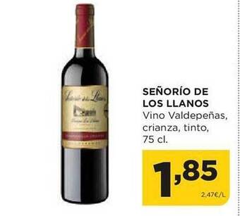 Alimerka Señorío de los llanos vino valdepeñas crianza tinto oferta
