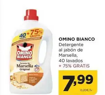 Alimerka Omino bianco detergente al jabón de marsella 40 lavados oferta