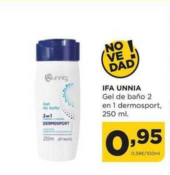 Alimerka Ifa unnia gel de baño 2 en 1 dermosport oferta