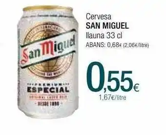 Condis Cervesa san miguel llauna oferta