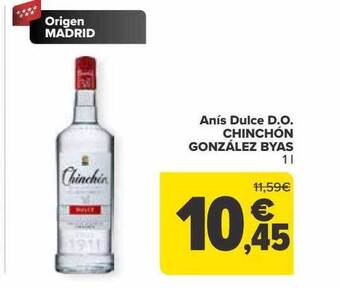 Carrefour Anís dulce d.o. chinchón gonzález byas oferta