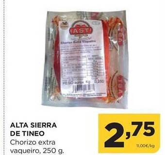 Alimerka Alta sierra de tineo chorizo extra vaqueiro oferta