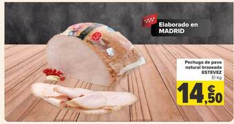 Carrefour Pechuga de pavo natural braseada estevez el kg oferta