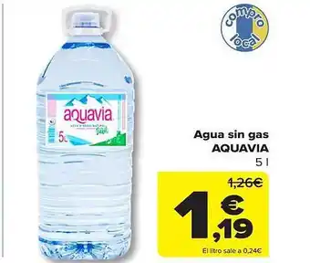 Carrefour Agua sin gas aquavia oferta