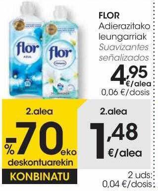 Eroski Flor suavizantes señalizados oferta