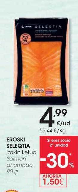 Eroski Eroski seleqtia salmón ahumado oferta