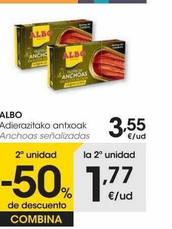 Eroski Albo anchoas señalizadas oferta