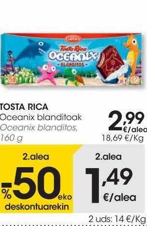 Eroski Tosta rica oceanix blanditos oferta