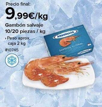 Costco Gambón salvaje 10 20 piezas kg oferta