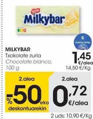 Eroski Milkybar chocolate blanco oferta