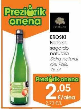 Eroski Eroski sidra natural del pais oferta