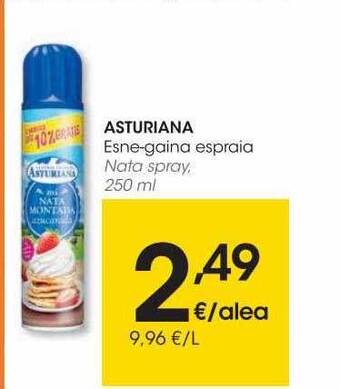 Eroski Asturiana nata spray oferta