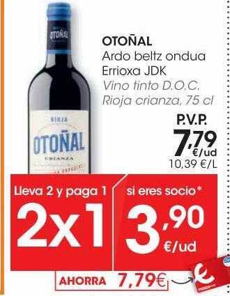 Eroski Otoñal vino tinto d.o.c. rioja crianza oferta