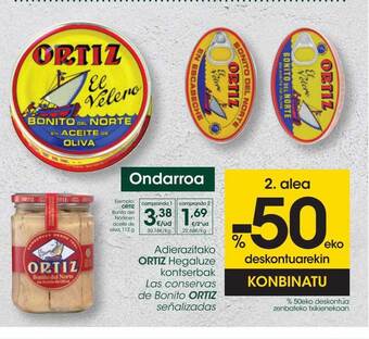 Eroski Ortiz bonito del norte en aceite de oliva oferta
