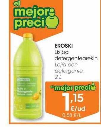 Eroski Eroski lejia con detergente oferta